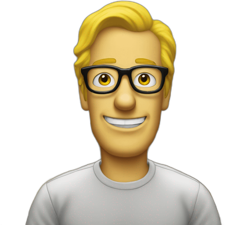 simpsons comic store nerd emoji