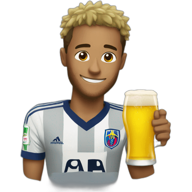 neymar with a beer emoji