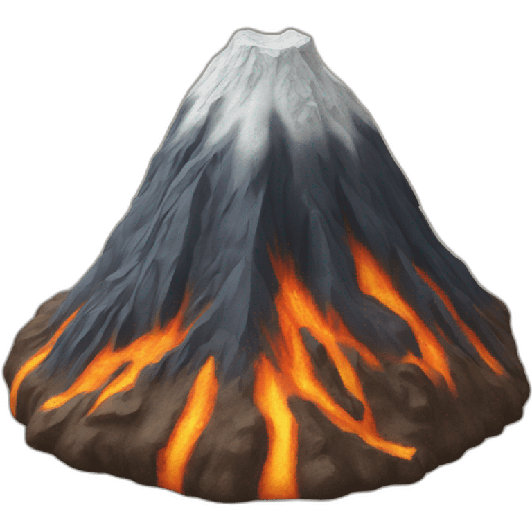 Hyper-realistic cat volcano emoji