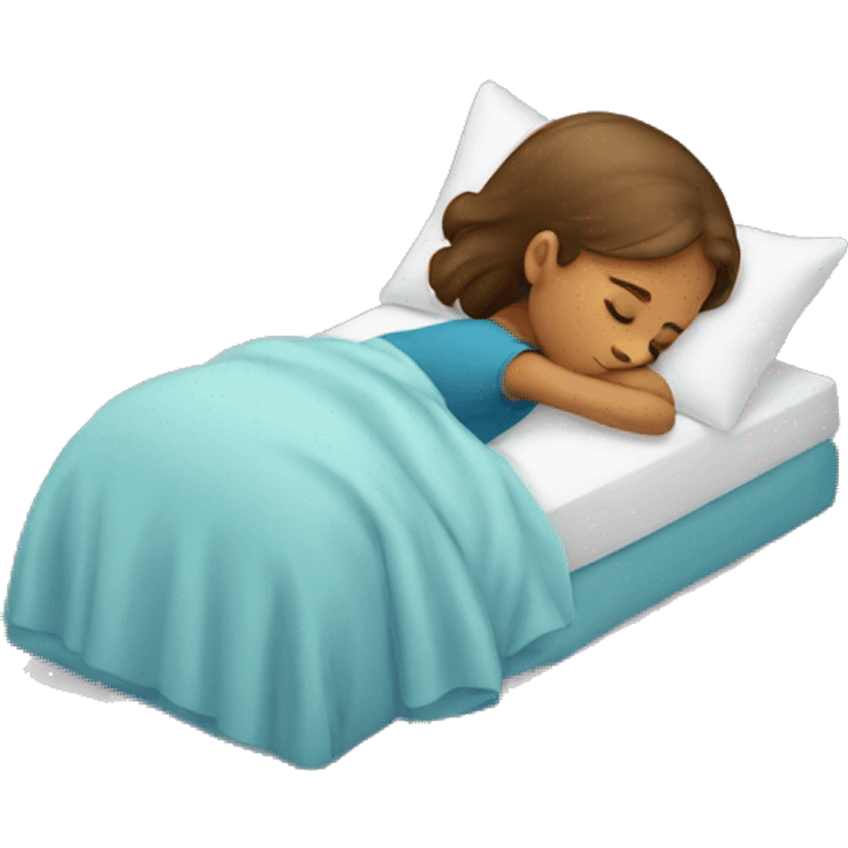 a little girl sleeping on a pillow emoji