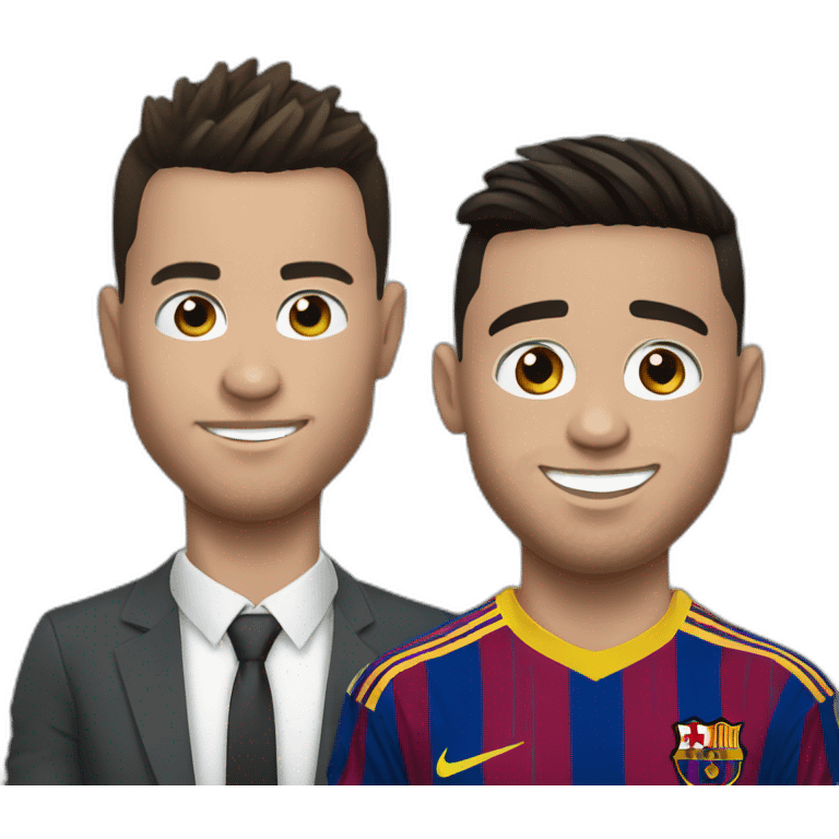 Ronaldo avec messi emoji