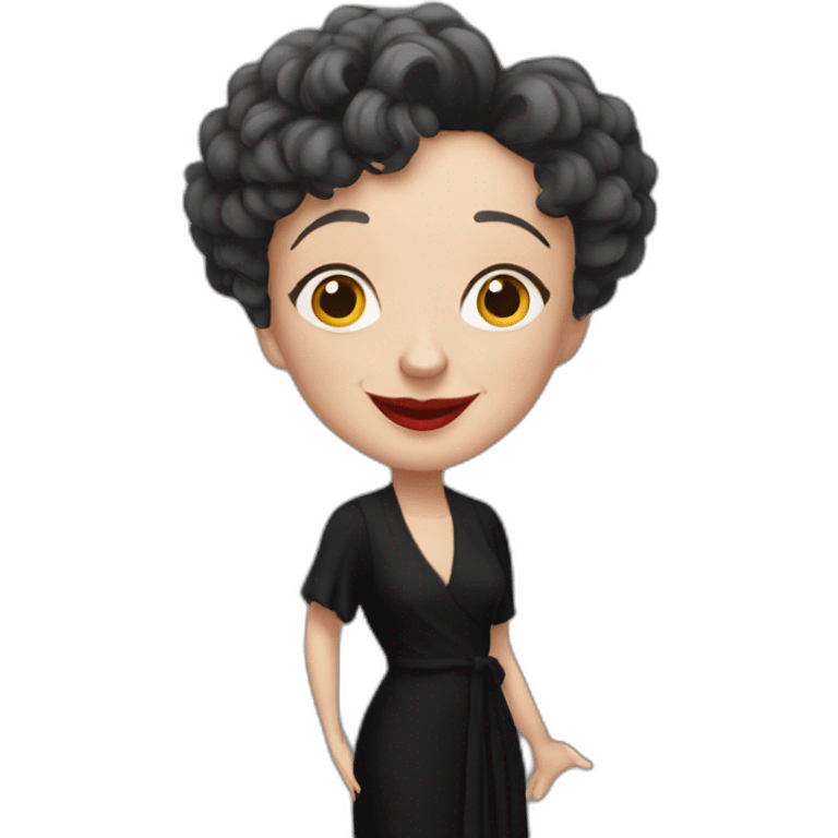 Édith piaf avec des bigoudis emoji