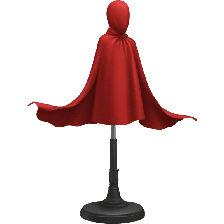 faceless mannequin flying red cape without hood emoji