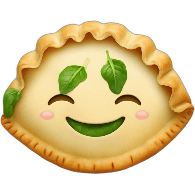 spinach empanada smiley face emoji