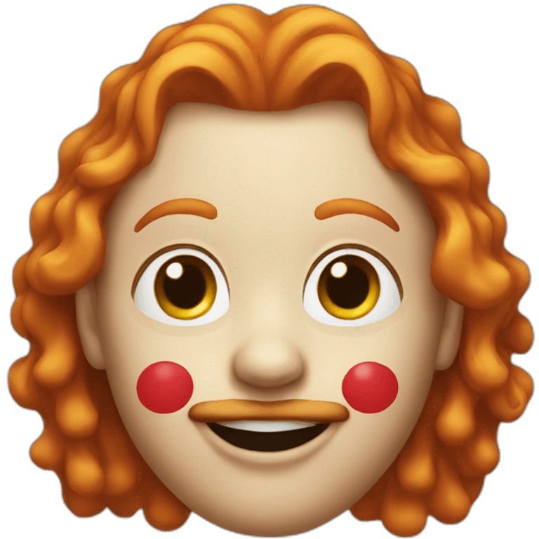 clown face ginger hair emoji