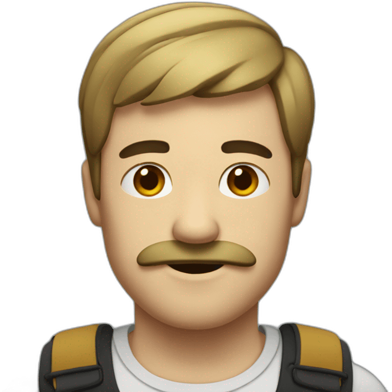 Man with square black little moustache emoji