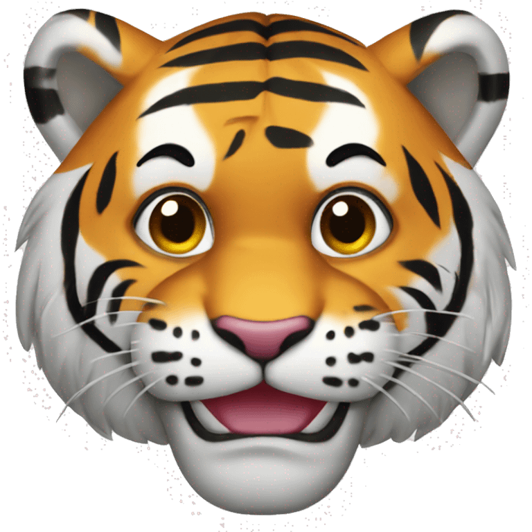 Tiger in a Hawaii top emoji