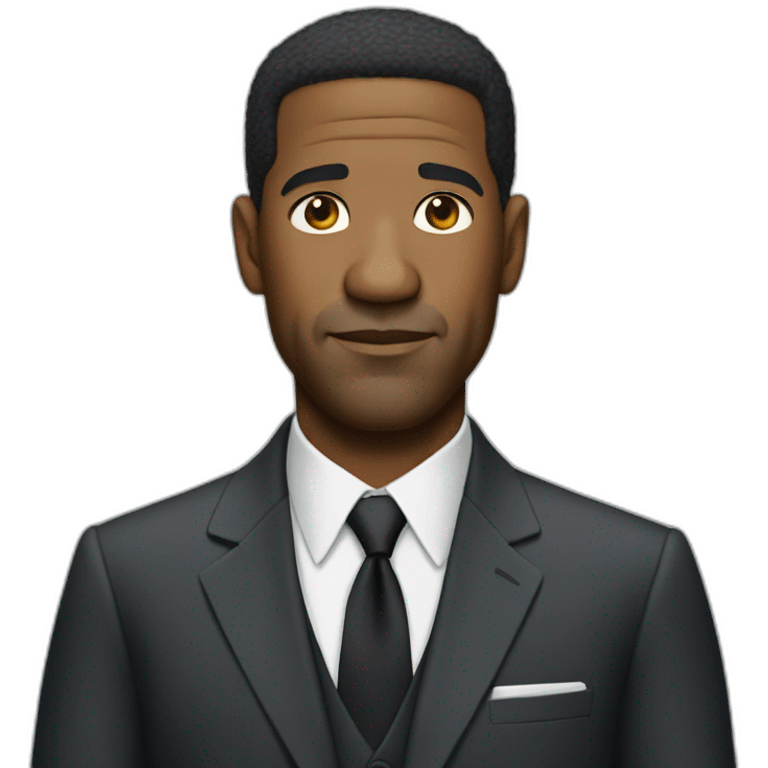 Denzel Washington wearing suit emoji