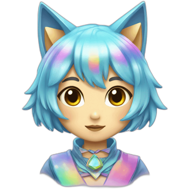 prismatic neko girl emoji