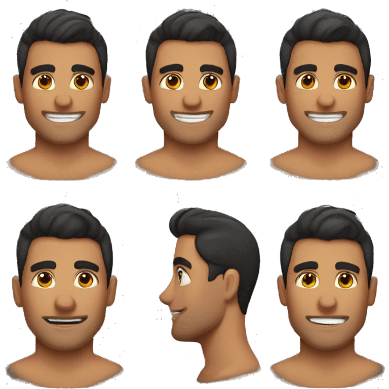 Gay handsome latino guy fitness emoji