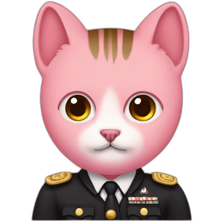 Hitler with pink flushy cat ears emoji