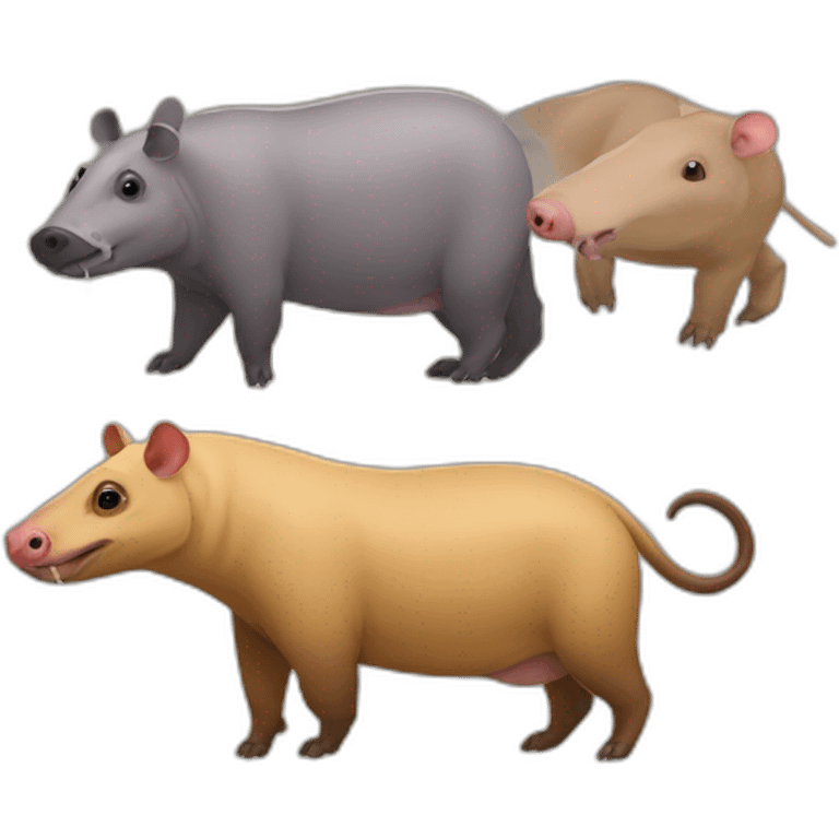 A Babirusa And A Weasel emoji