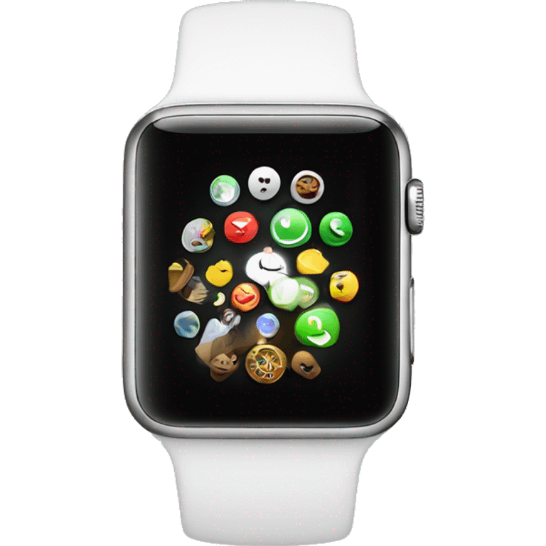 Apple Watch with display 3km emoji