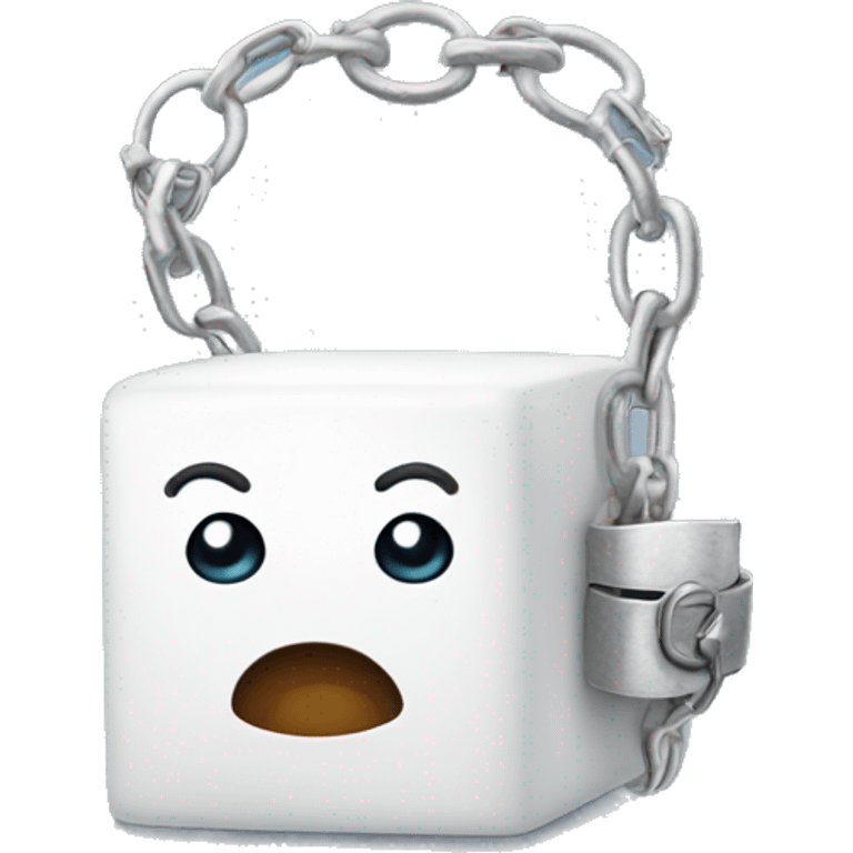 sugar cube with handcuff emoji