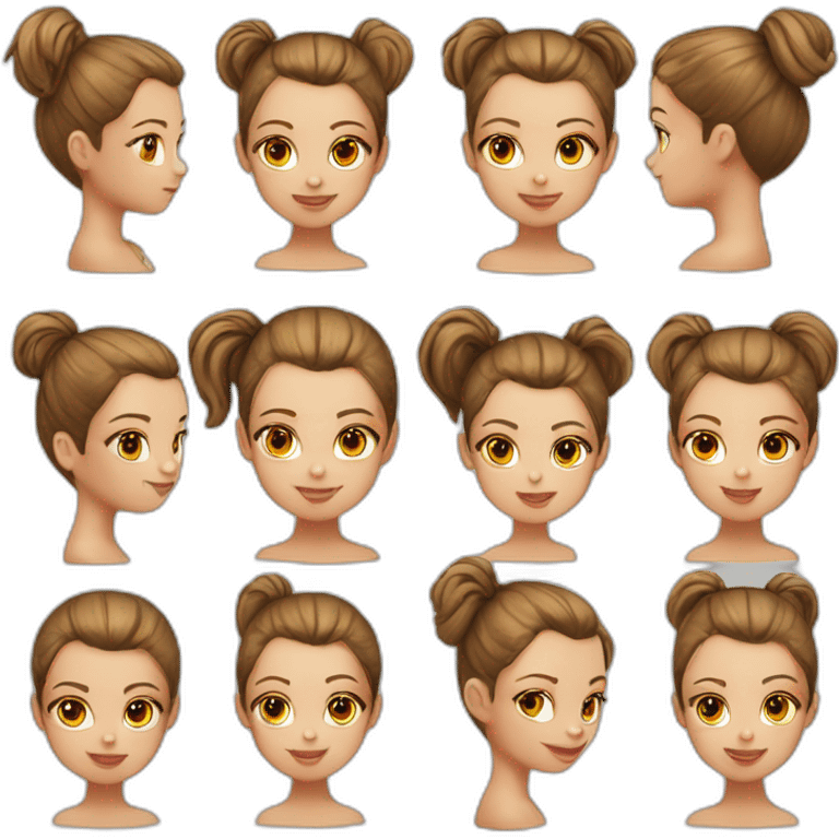 girl, Russian beauty, leather soutif, ponytail emoji