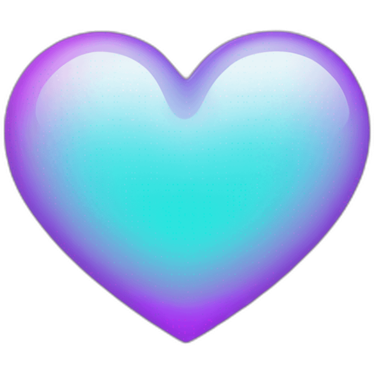 Lilac cyan gradient heart emoji