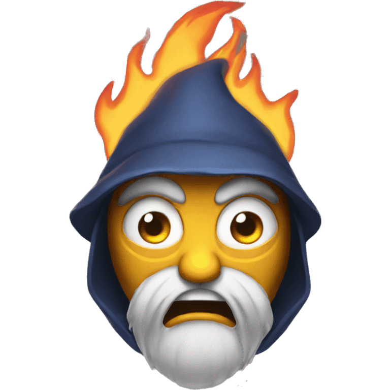 wizards face angry with fire eyes emoji