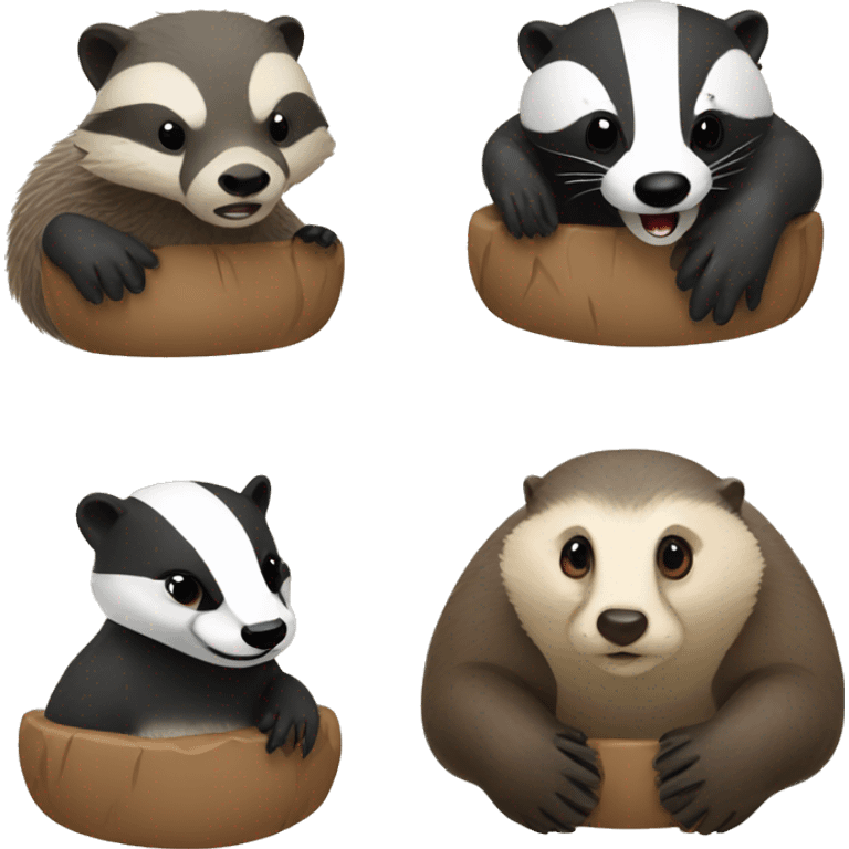 Badger and otter emoji