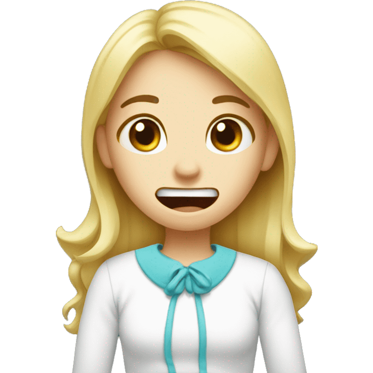 girl tooth pain emoji