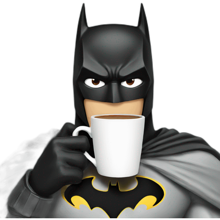 batman drinking coffee emoji