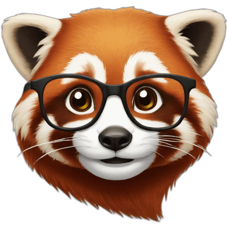 red panda with glasses emoji