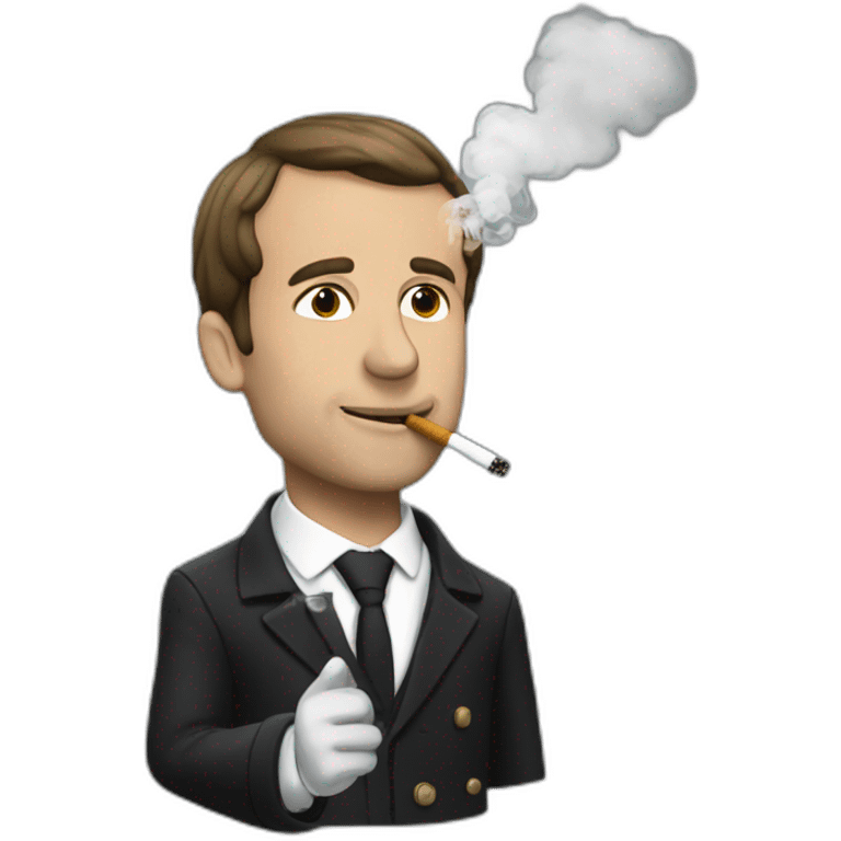 macron smoking emoji