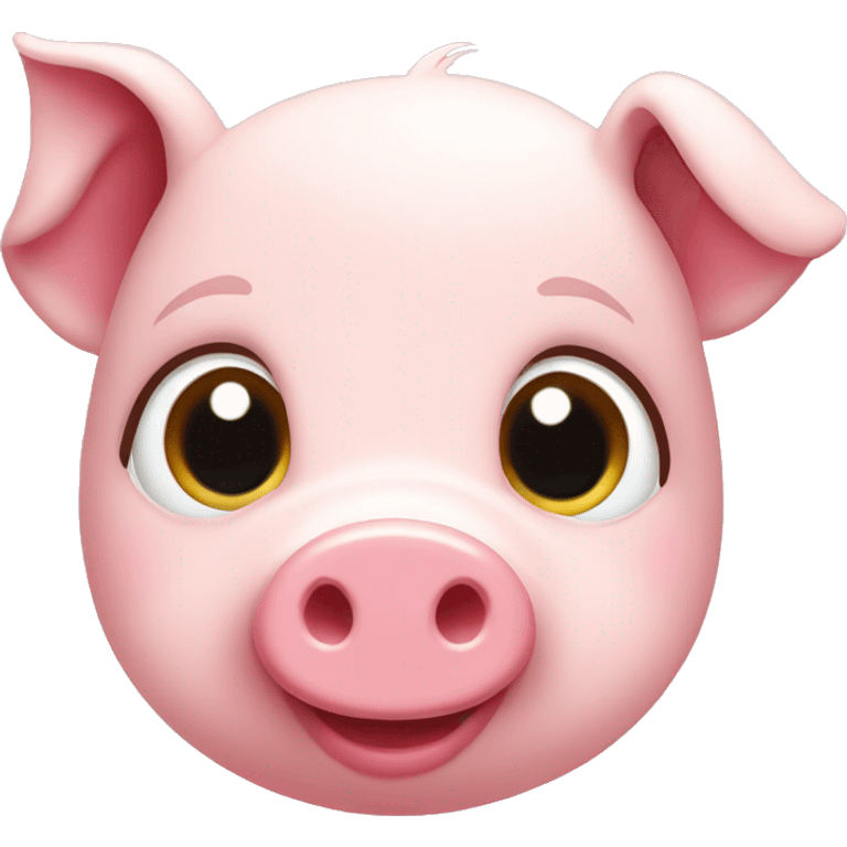 Little pink pig with beautiful eyes  emoji