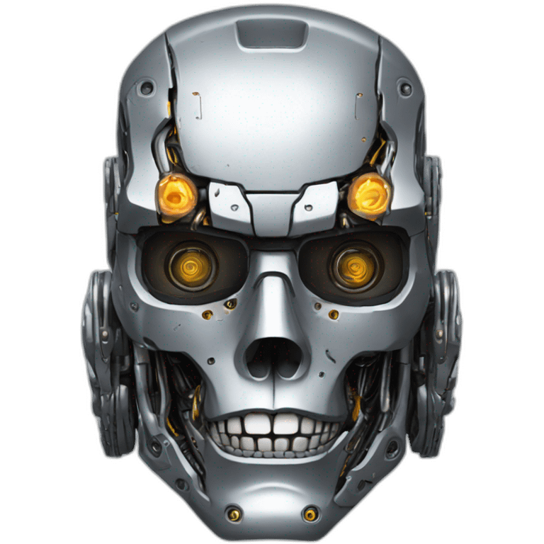 Cyborg terminator head emoji