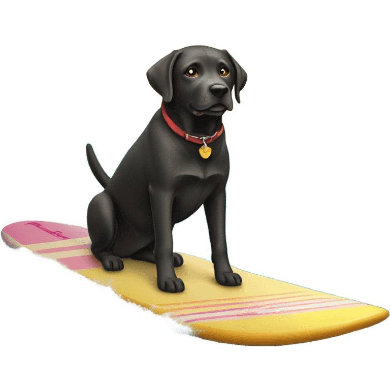 .Labrador on a surf board emoji