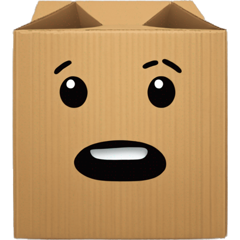 Cardboard with "need help" written on it emoji