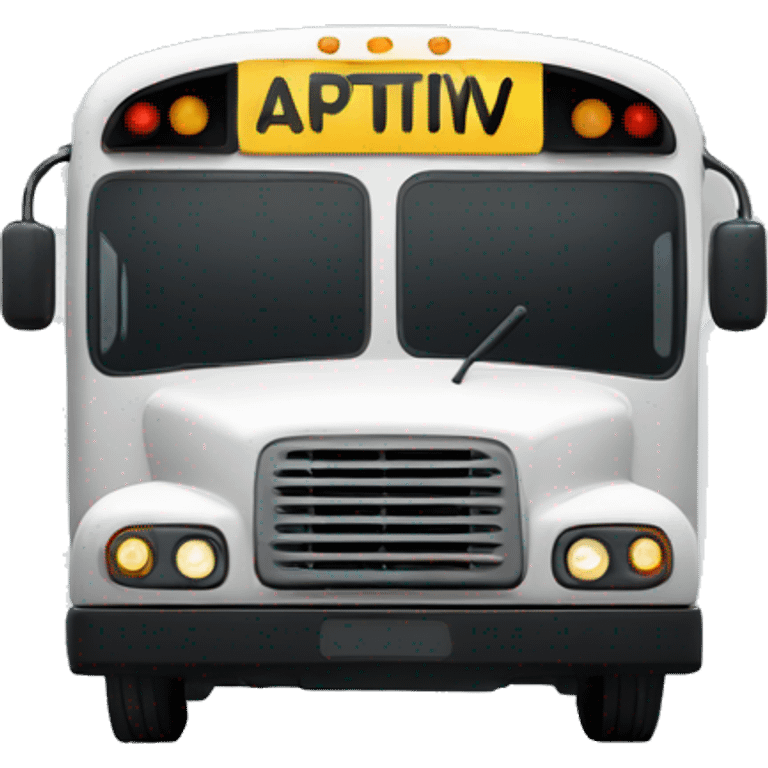 Bus with the letters APTIV  emoji