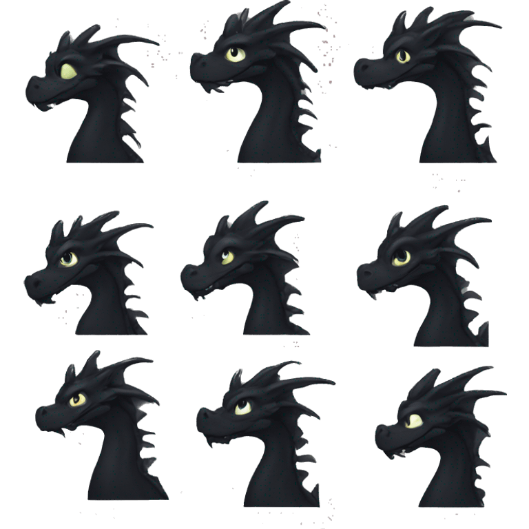 black dragon sad emoji