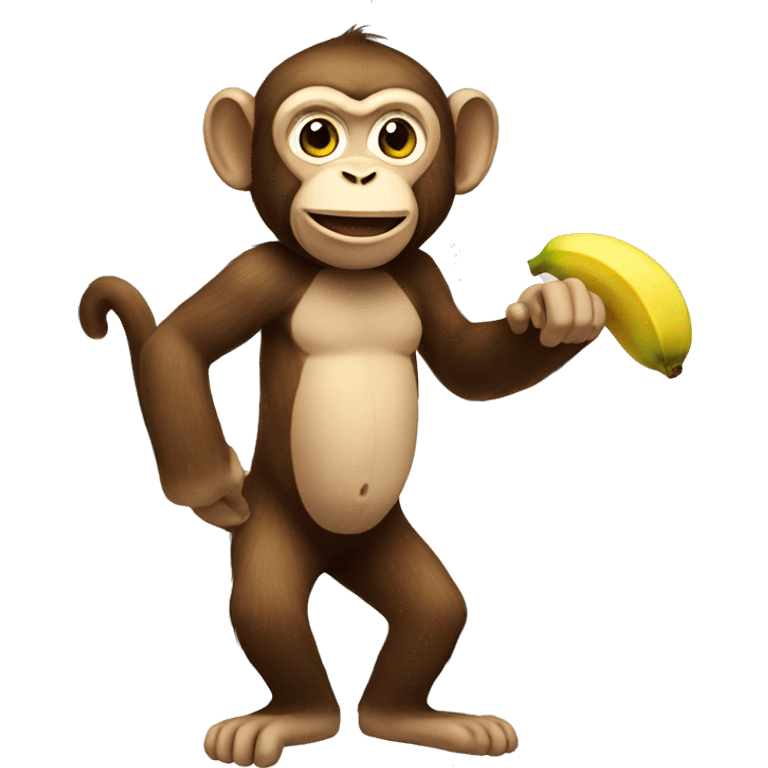 monkey with banana emoji