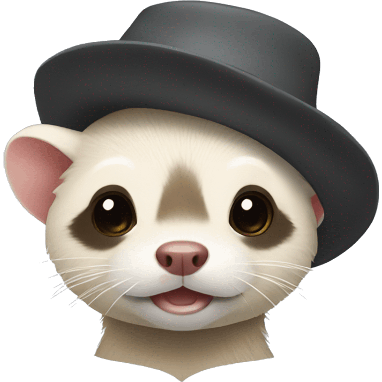 Ferret wearing a hat  emoji