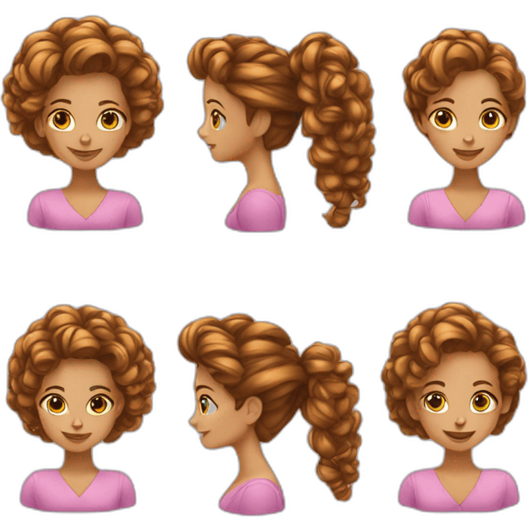 tresses femmes couettes emoji