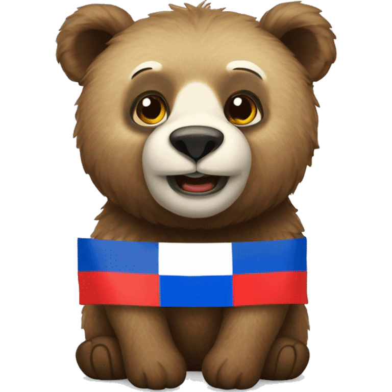 Bär mit russischer Flagge  emoji