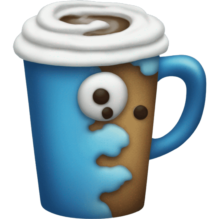 blue christmas coffee cup aesthetic emoji