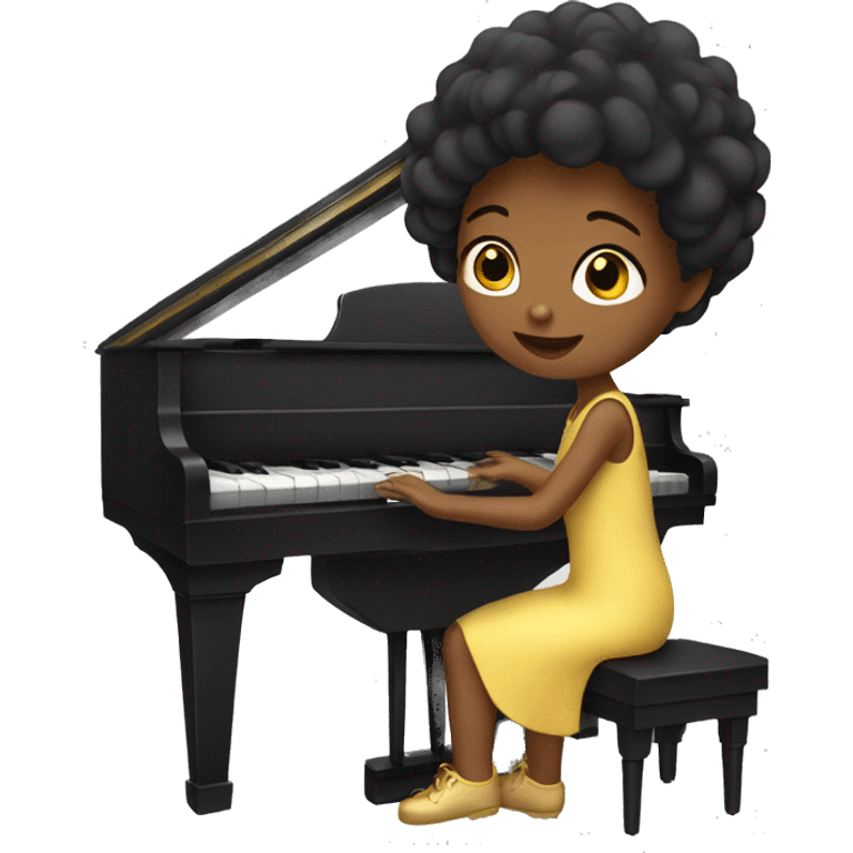 A girl playing piano  emoji