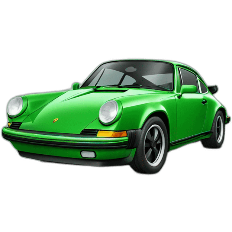 Porsche 911 green emoji