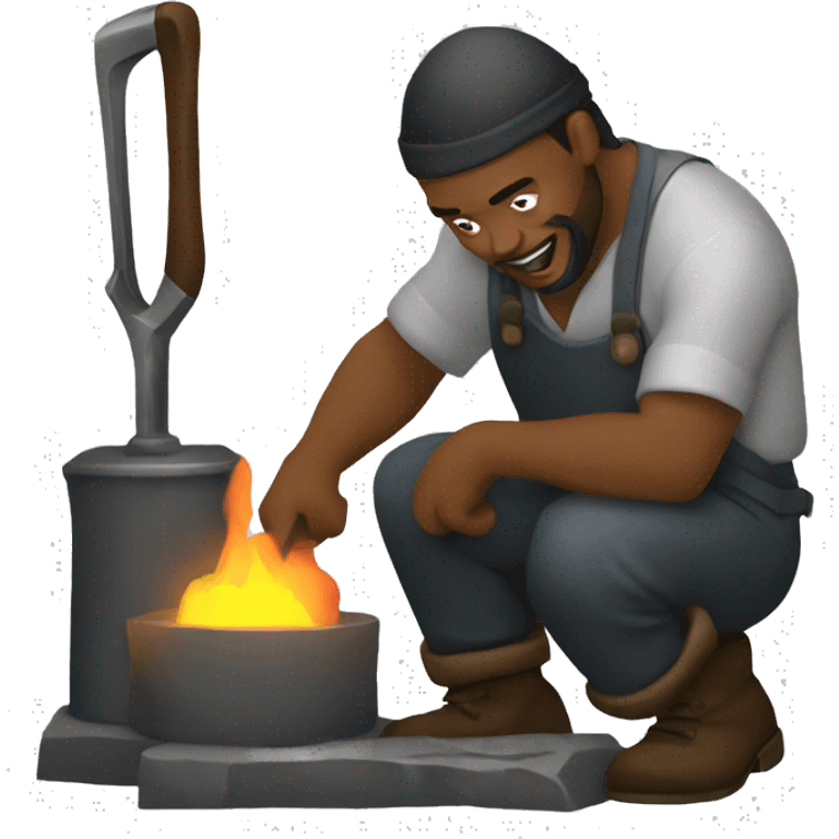 A Blacksmith forging emoji