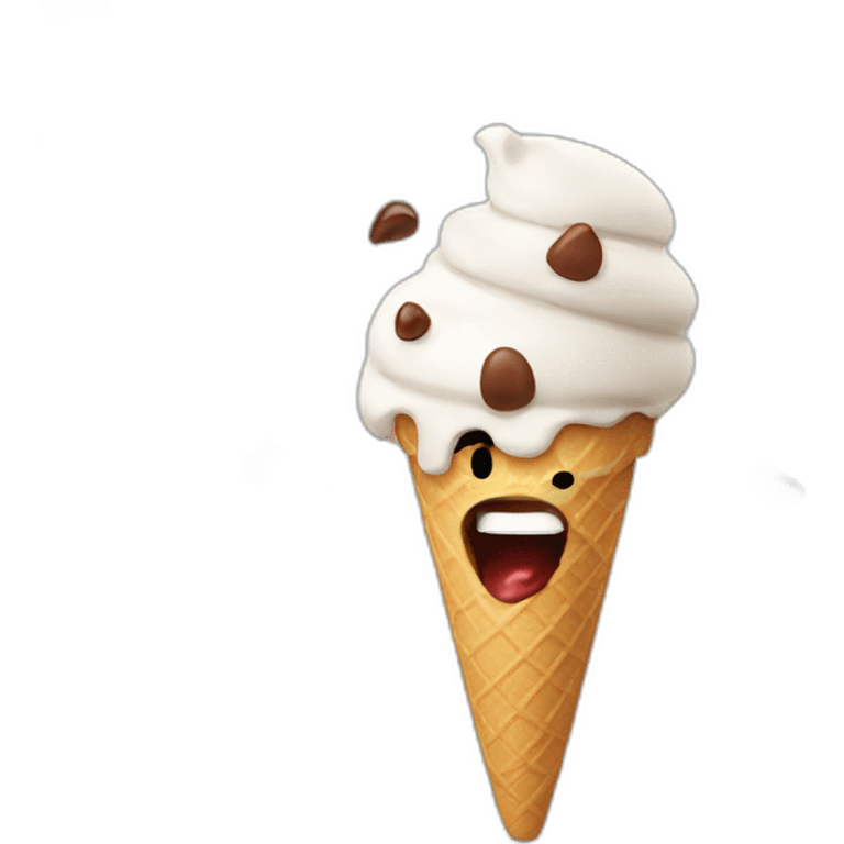 ice cream accident emoji