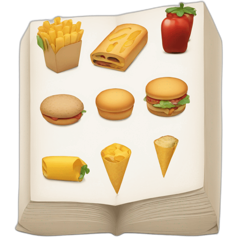 food instructions book emoji