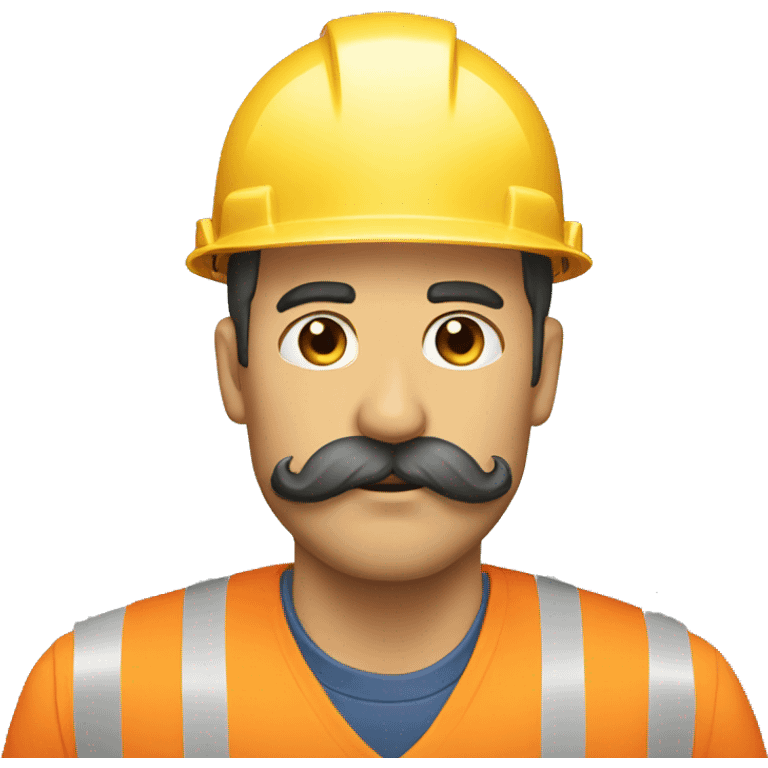 construction crane mustache emoji