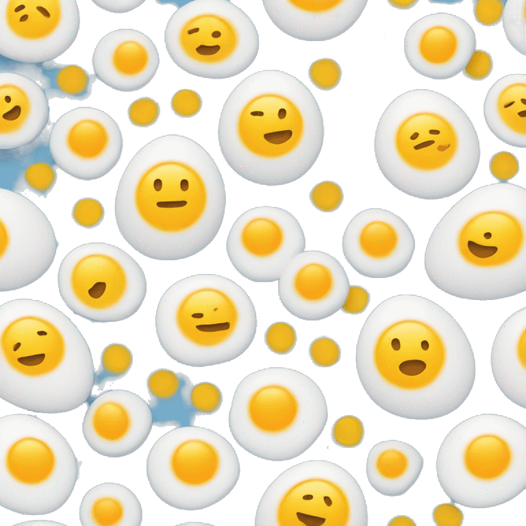 Sunny side up egg with smiley face emoji