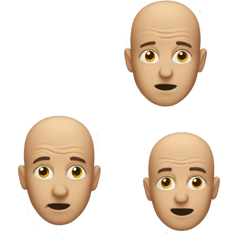 Dizzy bald man emoji