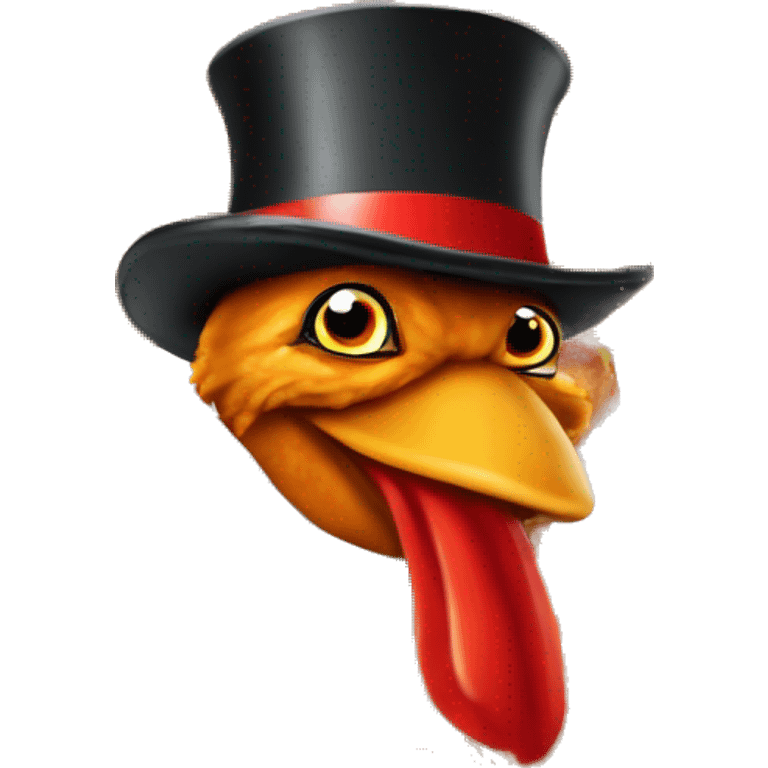 pepes piri piri chicken, UK chicken brand with a top hat emoji