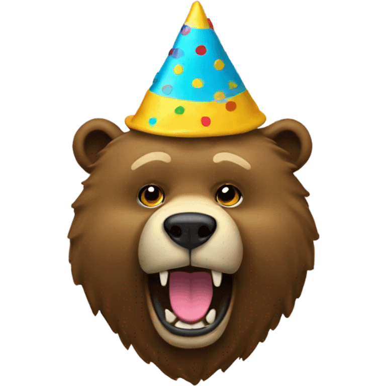 Bruin with a 2025 party hat  emoji