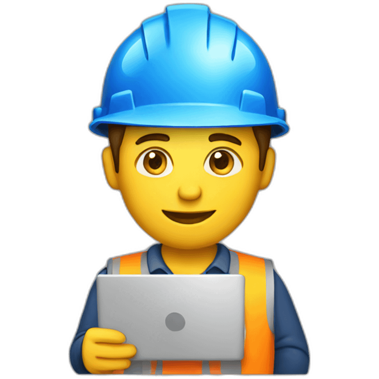 construction worker with laptop emoji