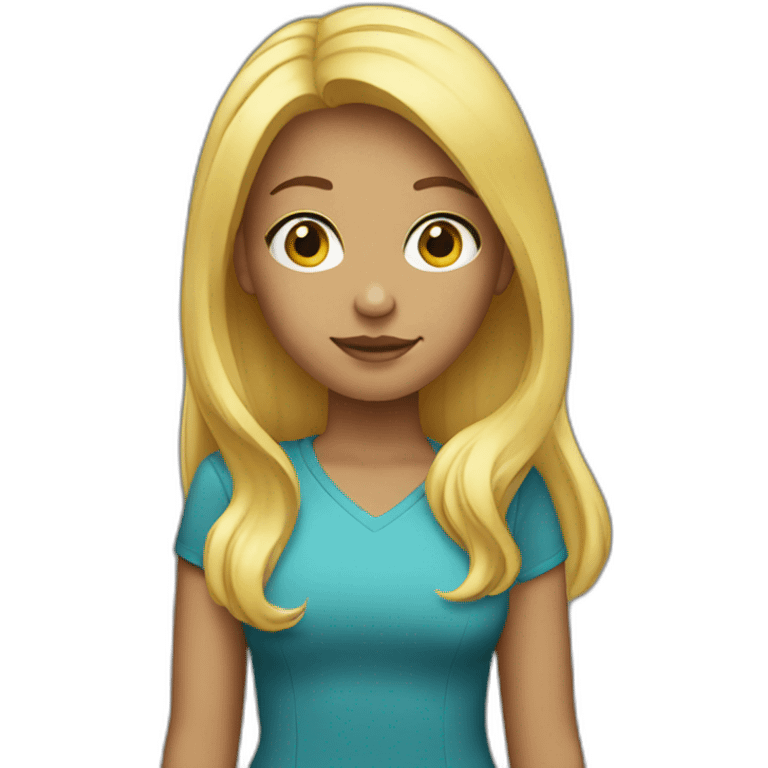 young woman with blond hair emoji