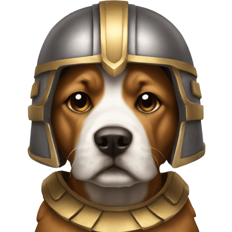 gladiator helmet dog emoji